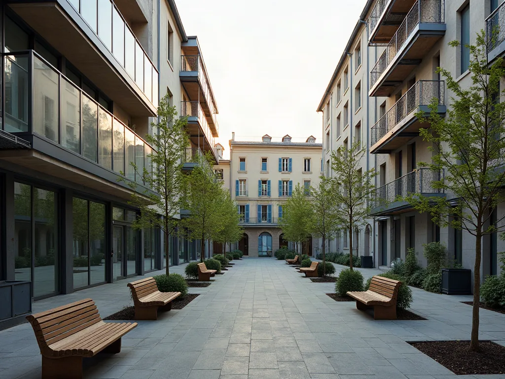 Quartiers de Caen à éviter en 2026 : ce que les chiffres racontent vraiment Cour intérieure rénovée dans un quartier en pleine rénovation urbaine