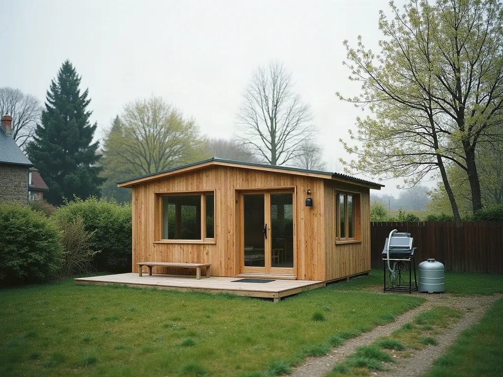 Combien de temps peut-on vivre sur un terrain de loisir sans risquer une expulsion ? Habitation légère de loisirs installée sur une parcelle avec réservoir d'eau et panneau solaire