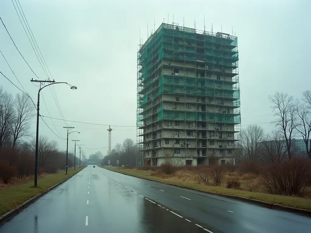 Montreuil : les quartiers à éviter avant d'acheter ou de louer Immeuble en cours de rénovation urbaine dans un quartier de Montreuil
