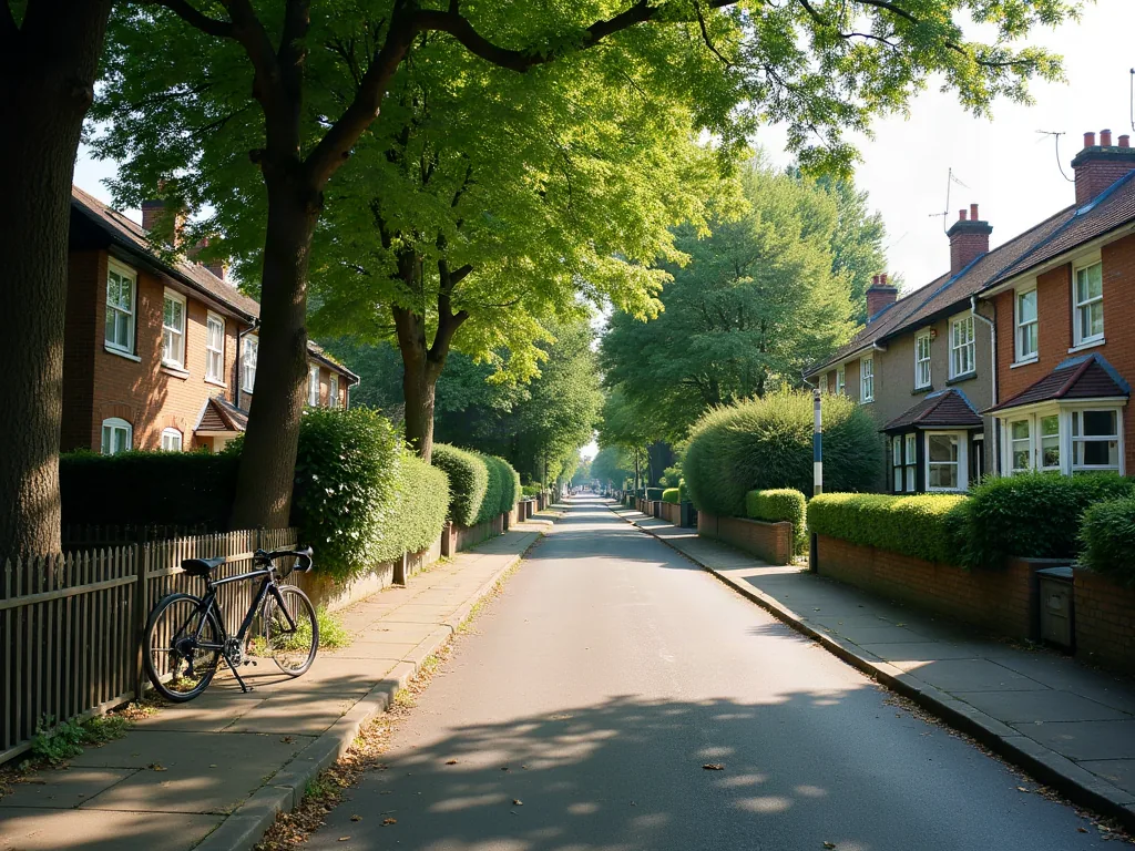 Rue résidentielle calme avec maisons individuelles dans un quartier recherché de Mulhouse