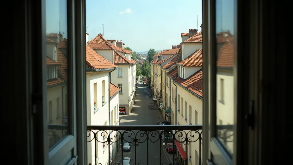 Vue depuis un appartement sur un quartier résidentiel de Rosny-sous-Bois